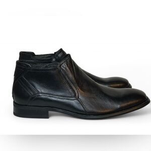 Etto Ballini Men's Leather Boots (Size 12, Black Napa) | Brand New
